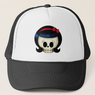 Gorra De Camionero Cráneo del chica del Rockabilly