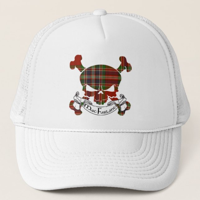 Gorra De Camionero Cráneo del tartán de MacFarlane (Anverso)