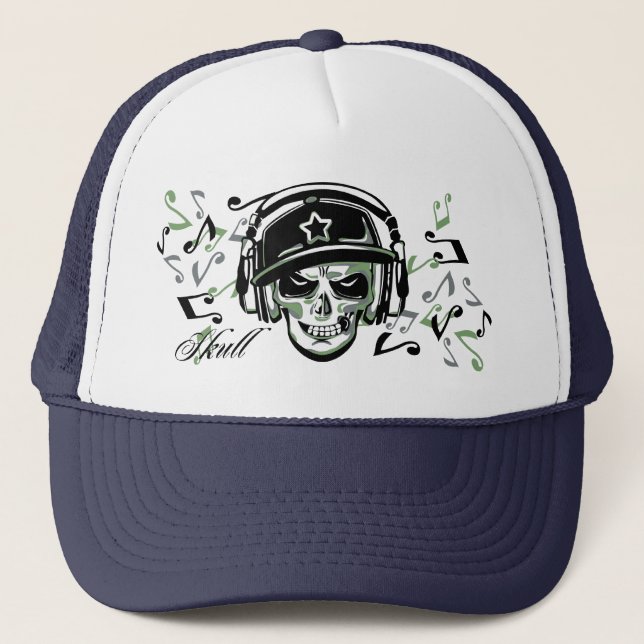 Gorra De Camionero CRÁNEO ENOJADO 2 (largo) (Anverso)