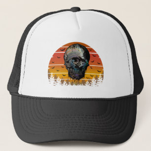 GORRA DE CAMIONERO CRÁNEO ESPANTOSO DE HALLOWEEN