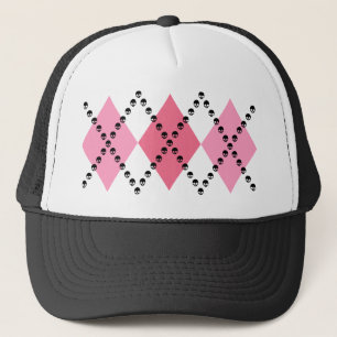 Gorra De Camionero Cráneo rosado Argyle