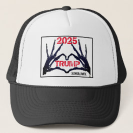 Gorra De Camionero Cráneo "TRUMP 2025" Manos T