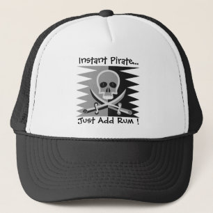 Gorra De Camionero ¡Cráneo y bandera pirata del pirata - apenas añ