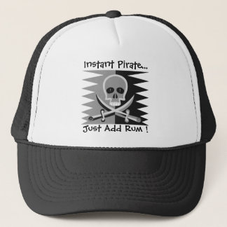 Gorra De Camionero ¡Cráneo y bandera pirata del pirata - apenas añada