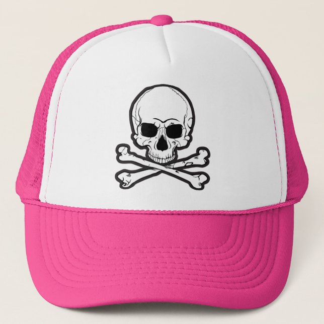 Gorra De Camionero Cráneo-y-hueso-Gorra (Anverso)