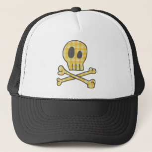 Gorra De Camionero Cráneo y huesos - amarillo de la guinga