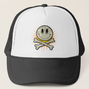 Gorra De Camionero Cráneo y huesos cruzados sonrientes
