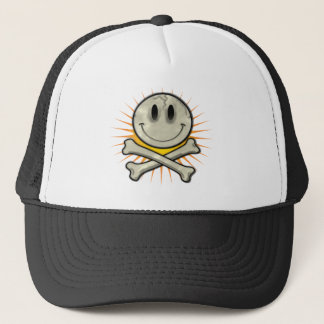 Gorra De Camionero Cráneo y huesos cruzados sonrientes