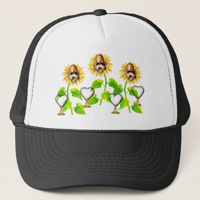 Gorra De Camionero Cráneos del amor (Anverso)