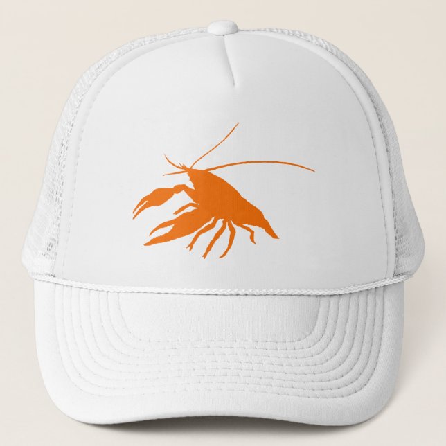 Gorra De Camionero crawfish's silhouette (Orange) (Anverso)