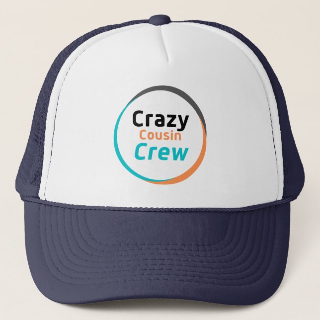 Gorra De Camionero Crazy Cousin Crew Familia Reunion Funciona diciend (Anverso)