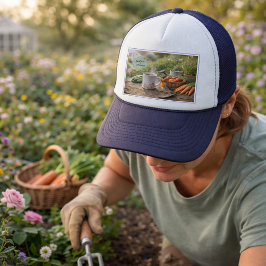 Gorra De Camionero Crea tu propio café antes de la jardinería