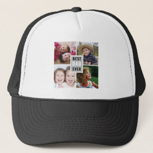 Gorra De Camionero Crea tu propio cuatro Collages de fotos mejor papá