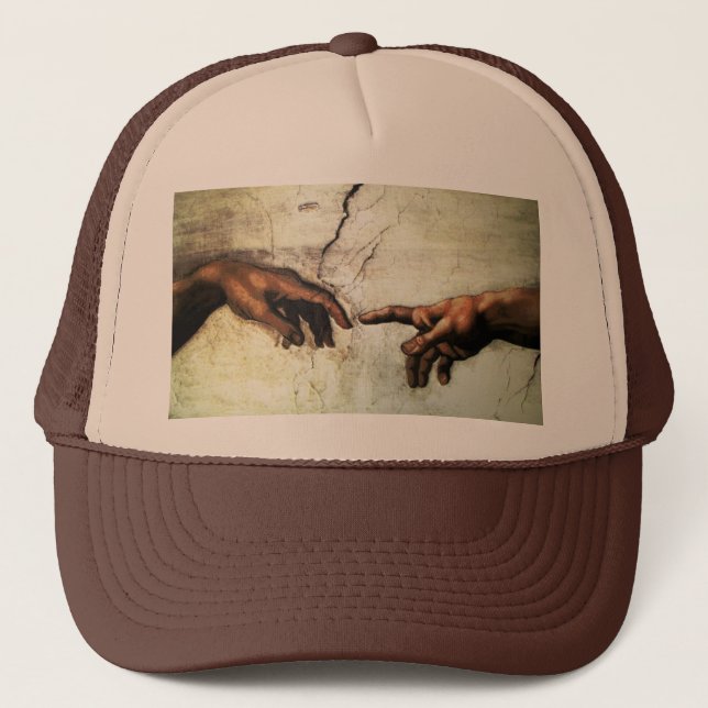 Gorra De Camionero Creación de Adán - Manos Michelangelo 1475 - 1564 (Anverso)
