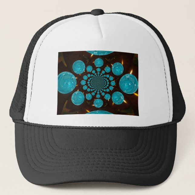 Gorra De Camionero Crear su propio Kaleidoscope de luces azules (Anverso)
