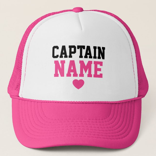 Gorra De Camionero Crear su propio Personalizado Capitán Nombre Coraz (Anverso)