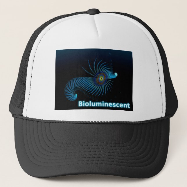 Gorra De Camionero Creatura bioluminiscente de mar alieno (Anverso)