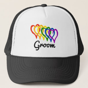 Gorra De Camionero Crece el corazón estratificado en Boda arcoiris