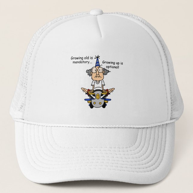 Gorra De Camionero Crecer es humor opcional (Anverso)