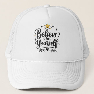 Gorra De Camionero Cree en ti mismo tipografía motivacional para gorr