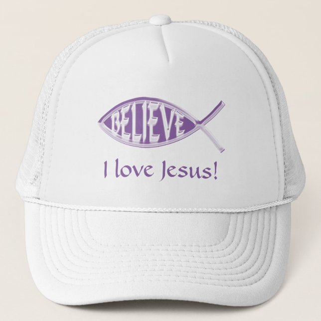 Gorra De Camionero Cree Pez Lavanda (Anverso)