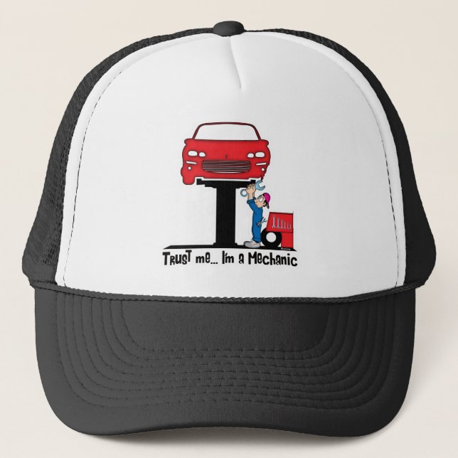 Gorra De Camionero Créeme, soy un mecánico mecánico de cómico automát (Anverso)
