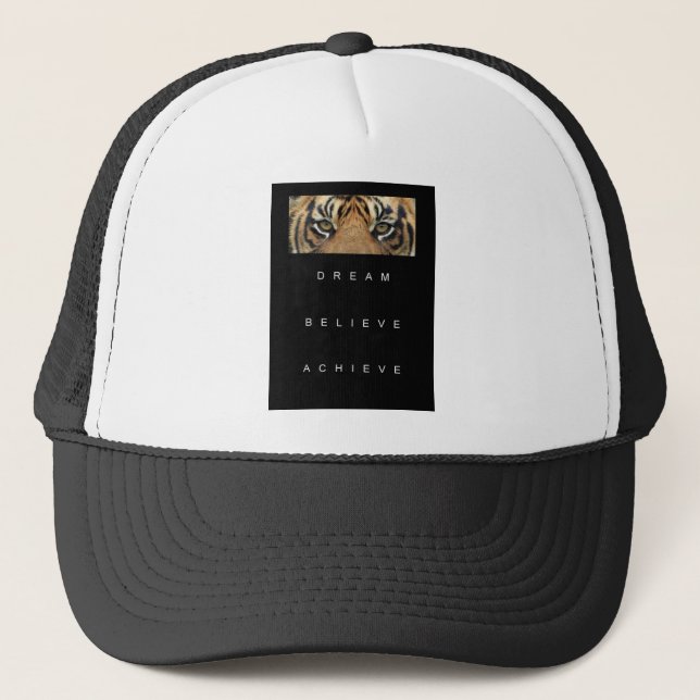 Gorra De Camionero creer en sueños alcanzar cita motivadora (Anverso)