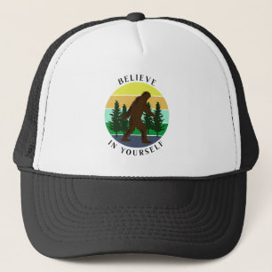 Gorra De Camionero Creer en ti mismo Pie grande del atardecer