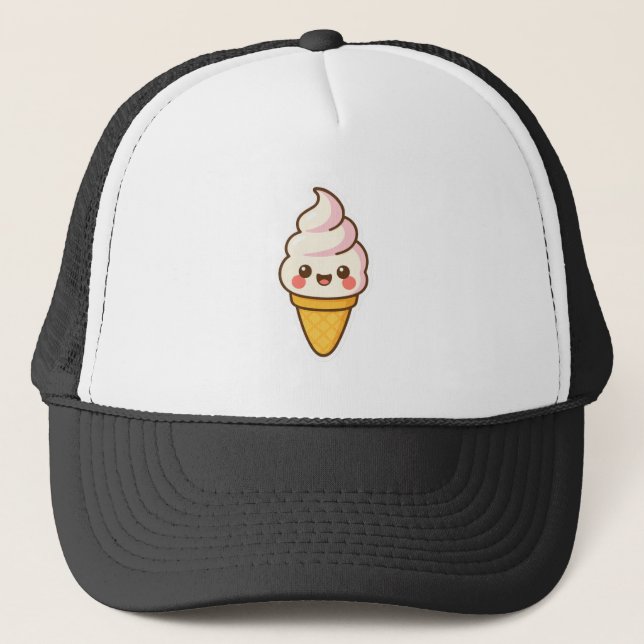 Gorra De Camionero Crema de hielo de Kawaii dulce (Anverso)