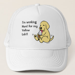 Gorra De Camionero Crema de hielo de laboratorio amarillo para la lim