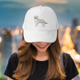 Gorra De Camionero Crema inglesa Golden Retriever Cute Cartog Dog