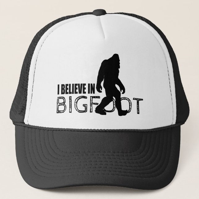 Gorra De Camionero Creo en Bigfoot Sasquatch divertido (Anverso)