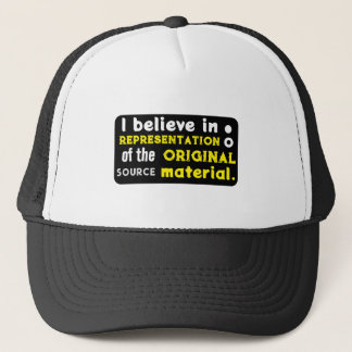 Gorra De Camionero Creo en la representación del material fuente
