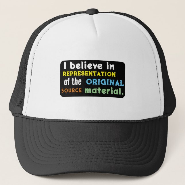 Gorra De Camionero Creo en la representación del material fuente (Anverso)