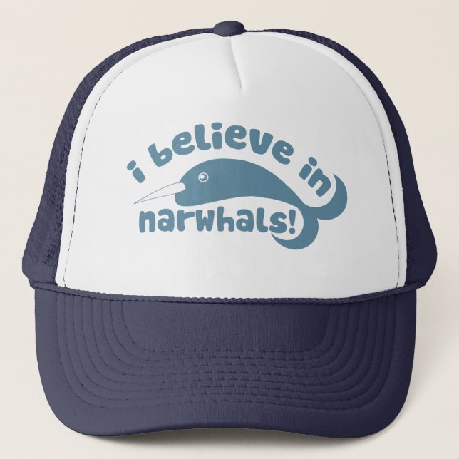 Gorra De Camionero Creo en Narwhals (Anverso)
