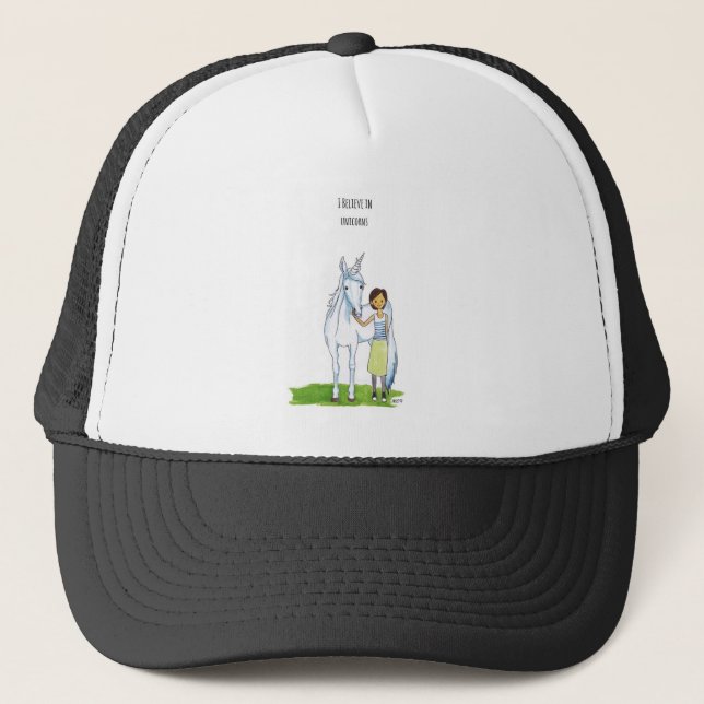 Gorra De Camionero creo en unicornios (Anverso)
