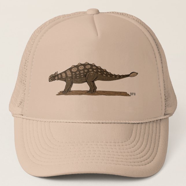 Gorra De Camionero Cretácico Dinosaurio Ankylosauro (Anverso)