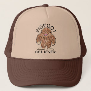 Gorra De Camionero CREYENTE de BIGFOOT - bosquejo del creyón de