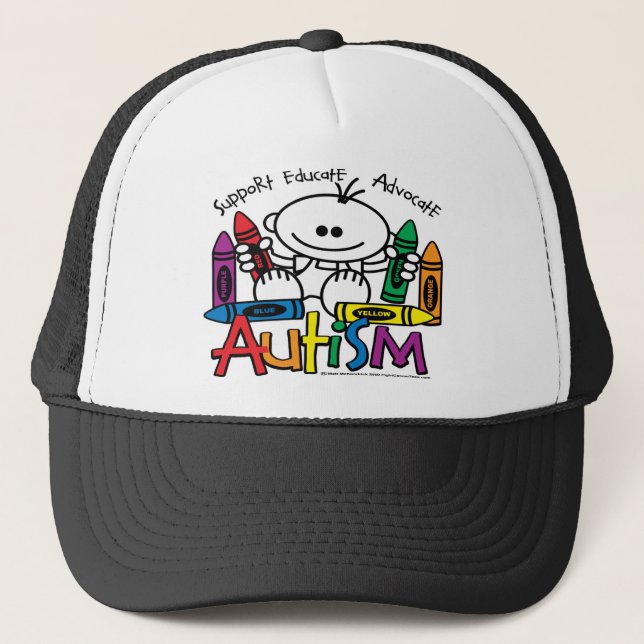 Gorra De Camionero Creyones del autismo (Anverso)