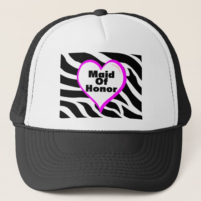 Gorra De Camionero Criada de las rayas de la cebra del honor (Anverso)