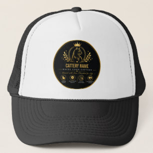 Gorra De Camionero Criadero de Maine Coon personalizado de lujo negro