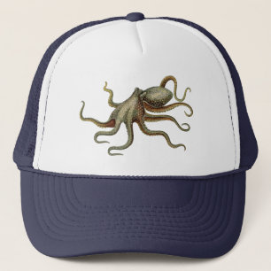 Gorra De Camionero Criatura de mar Nautical Octopus vintage