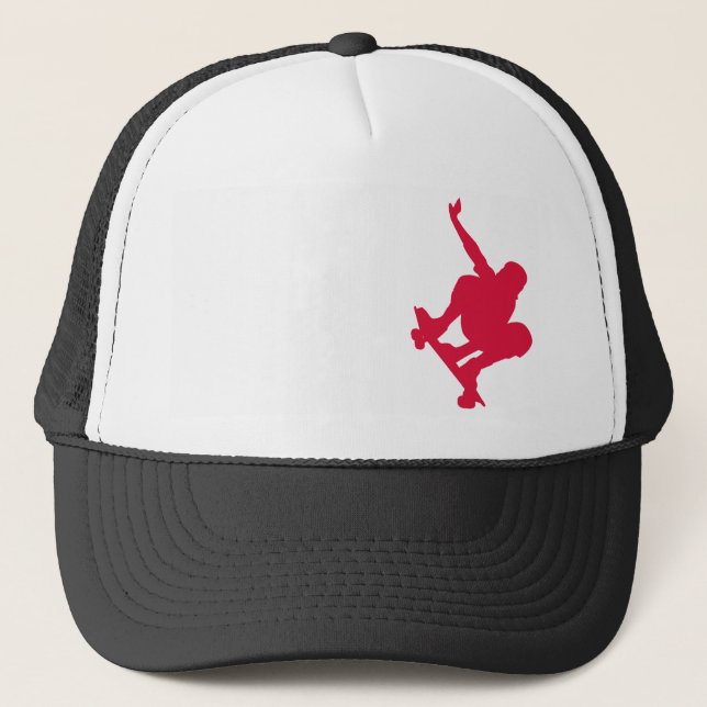 Gorra De Camionero Crimson Red Skateboard (Anverso)