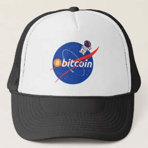 Gorra De Camionero Cripto espacial de moda de Bitcoin Astronauta