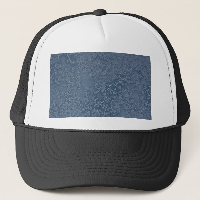 Gorra De Camionero Cristales de hielo azul de acero oscuro (Anverso)