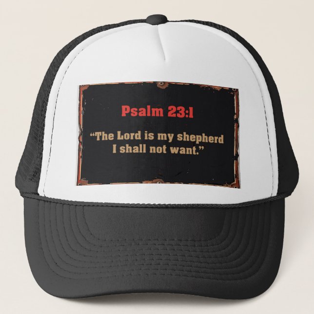Gorra de camionero cristiana versículo de la Bibli (Anverso)