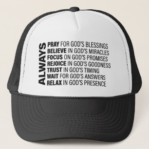 Gorra De Camionero Cristiano Estético Siempre Cita Dios Evangelio de 