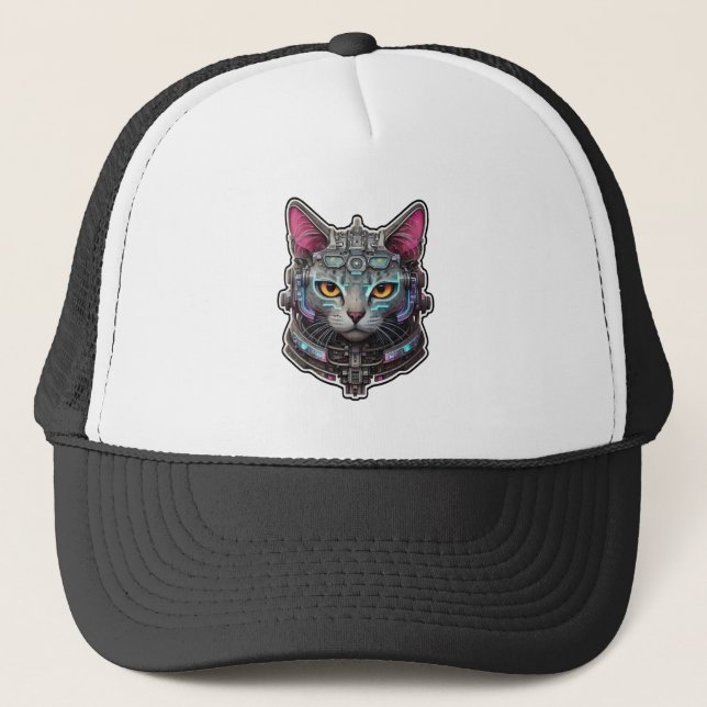 Gorra De Camionero Cristóbal curioso en un cibercasco (Anverso)