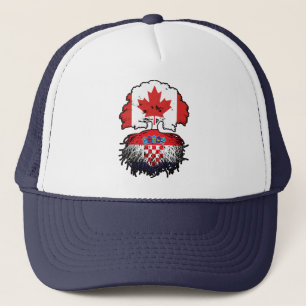 Gorra De Camionero Croacia Bandera de raíces croatas de árbol canadie