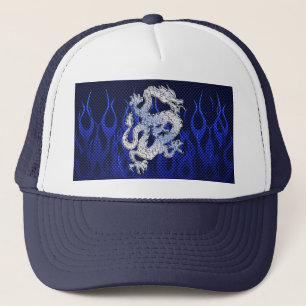Gorra De Camionero Cromado azul como Dragon Carbon Fibon Style